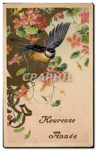 Cartes postales Fantaisie Heureuse annee Oiseau