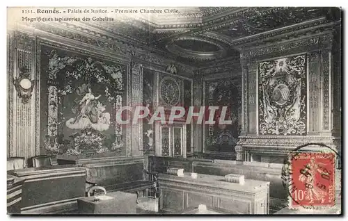 Ansichtskarte AK Rennes Palais de Justice Premiere Chambre Civlle Magnifiques tapisseries des Gobelins