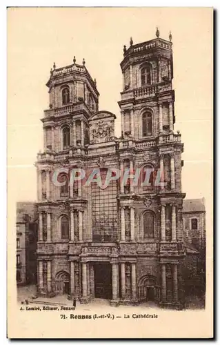 Cartes postales Rennes La Cathedrale