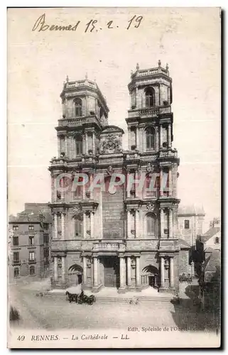 Cartes postales Rennes La Cathedrale