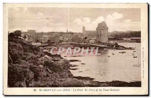 Ansichtskarte AK St Servan sur Mer Le port St pere et la Tour Solidor