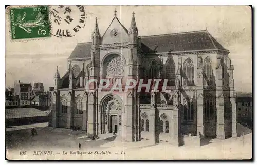 Ansichtskarte AK Rennes La Basilique de St Aubin