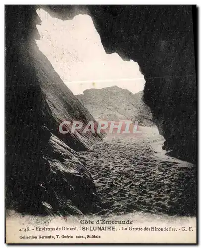 Cartes postales Saint Lunaire Cote D Emeraude Environs de Dinard La Grotte des Hirondelles Collection Germais