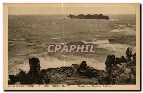 Cartes postales Rotheneuf Cote D Emeraude Entree des Rochers Sculptes