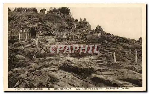 Cartes postales Rotheneuf Cote D Emeraude Les Rochers Sculptes Au Bord du Gouffre