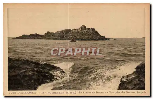 Cartes postales Rotheneuf Cote D Emeraude Le Rochers de Bennetin Vue prise des Rochers Sculptes