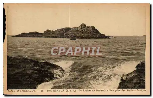 Cartes postales Rotheneuf Cote D Emeraude Le Rochers de Bennetin Vue prise des Rochers Sculptes