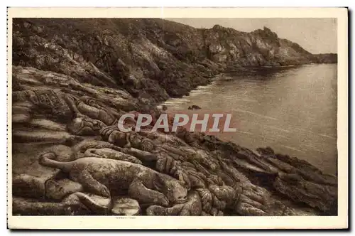 Cartes postales Rotheneuf Cote D Emeraude Un group de Rochers Sculptes et le Veau Marin