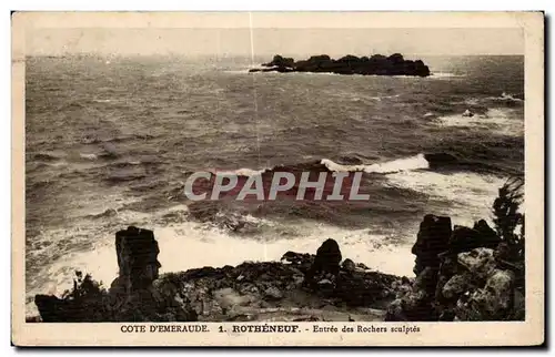 Cartes postales Rotheneuf Cote D Emeraude Entree des Rochers Sculptes