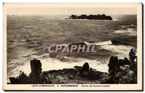 Cartes postales Cote D Emeraude Rotheneuf Entree des Rochers sculptes