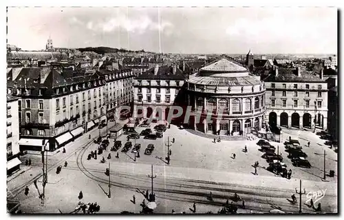 Cartes postales Rennes Place de la Mairie et le Theatre