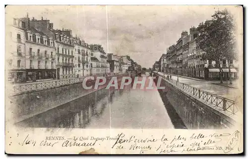 Cartes postales Rennes Le Quai Duguay Trouin