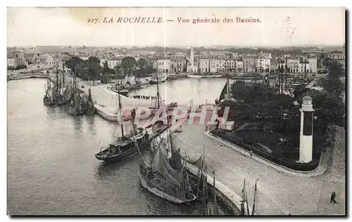 Ansichtskarte AK La Rochelle Vue generale des Bassins Bateaux