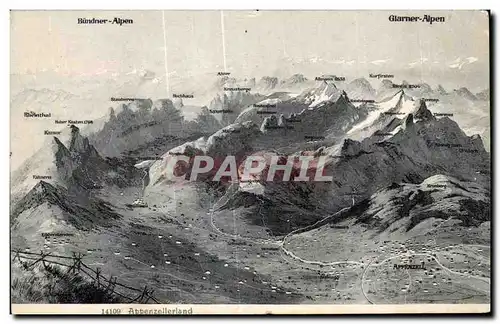 Cartes postales Bundner Alpen Glarner Alpen