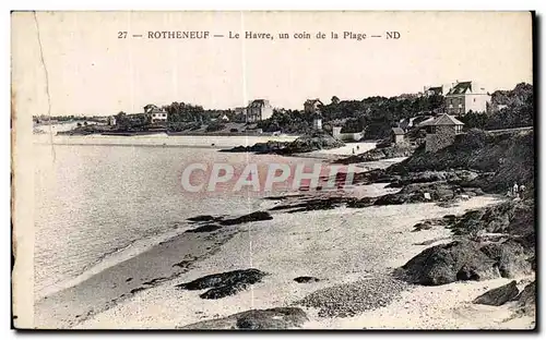 Cartes postales Rotheneuf Le Havre un coin de la Plage