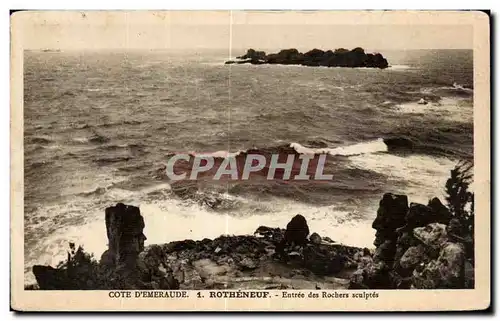 Cartes postales Cote D Emeraude Rotheneuf Entree des Rochers Sculptes