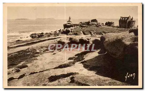 Ansichtskarte AK Ploumanach (Cotes du Nord) Le Phare sur un de Rochers