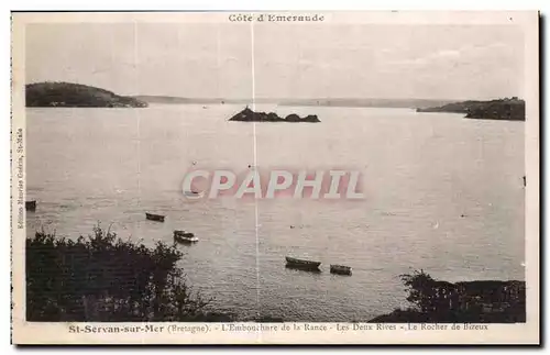 Ansichtskarte AK St Servan Sur Mer (Bretagne) L Embonchnre de la Rance Les Deux Rives Le Rocher de