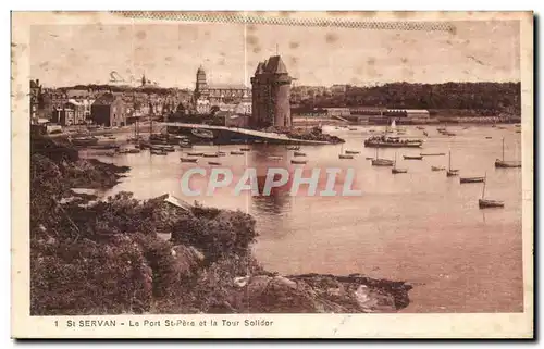 Ansichtskarte AK St Servan Le Port St Pere et la Tour Solldor