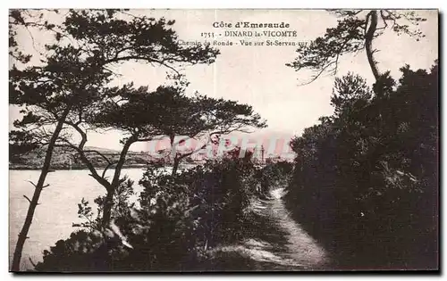 Cartes postales Dinard la Vicomte Chemin da Ronde Vue Sur St Servan