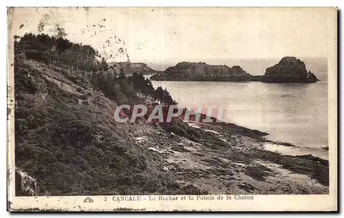 Ansichtskarte AK Cancale Le Rocher et la Pointe de la Chaine