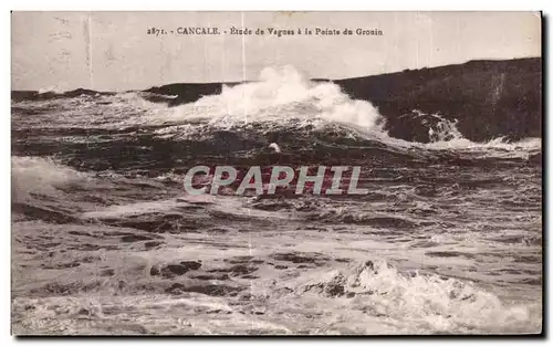 Cartes postales Cancale Etude de Vagues a la Pointe du Grouin