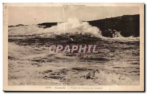 Ansichtskarte AK Cancale Pointe du Grouin par tempete