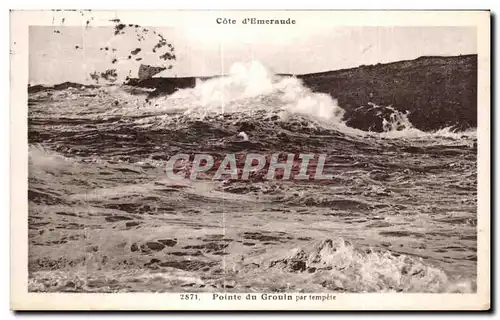 Ansichtskarte AK Pointe du Grouin par tempete