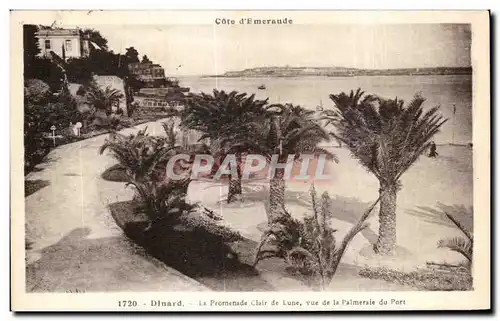 Ansichtskarte AK Dinard La Promenade Clair de Lune vue de la Palmeraie du Port