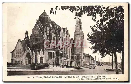 Cartes postales Le Touquet Parais Plage L Hotel de Ville inaugure