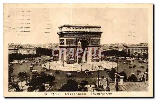 Cartes postales Paris Arc de Triomphe