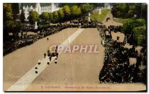 Cartes postales Lourdes Procession du Saint Sacrement