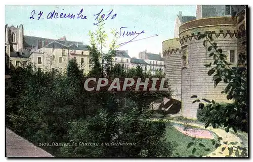 Cartes postales Nantes Le Chateau La Cathedrale