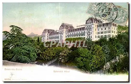 Cartes postales Evian Bains Spiendid Hotel