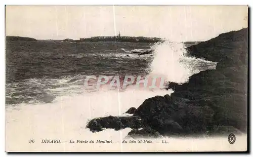 Cartes postales Dinard La Pointe du Moulinet Au loin St Malo