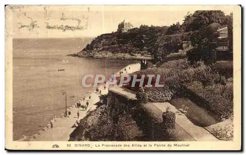 Ansichtskarte AK Dinard La Promenade des allies at la Pointe du Moulinel