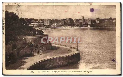 Cartes postales Dinard plage de I Eclose et Promenade Des Aille