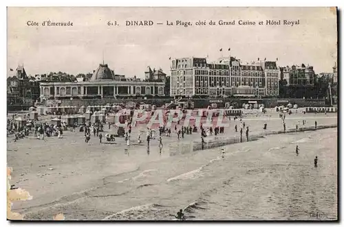 Ansichtskarte AK Dinard La Plage cote du Grand Casino et Hotel Royal