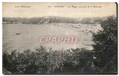 Cartes postales Dinard La Plage vue Prise de la Malouine