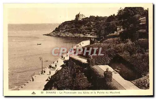 Cartes postales Dinard La promenade des Ailies et la Pointe du Moulinet
