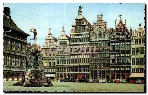 Cartes postales Antwerpen Gildenhuizen Anvers Maisons corporatives