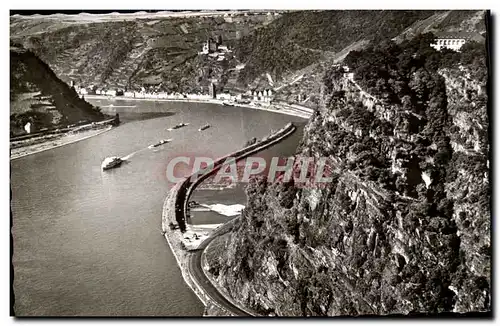 Cartes postales Der Rhein Loreley St Goarshavsen Und Burg Katz