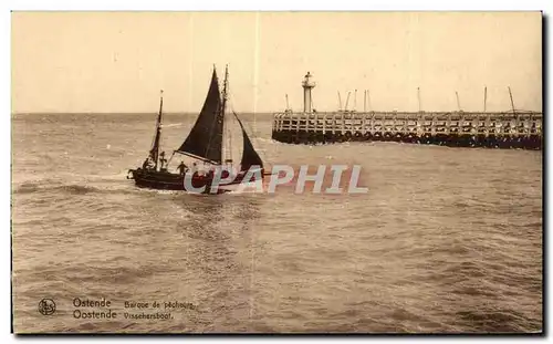 Ansichtskarte AK Ostende Barque de Pecheurs Bateau