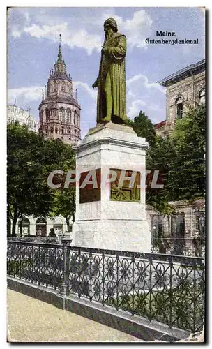 Cartes postales Mainz Gutenbergdenkmal