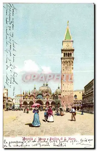 Ansichtskarte AK Venezia Piazza e Basilica di s Marco
