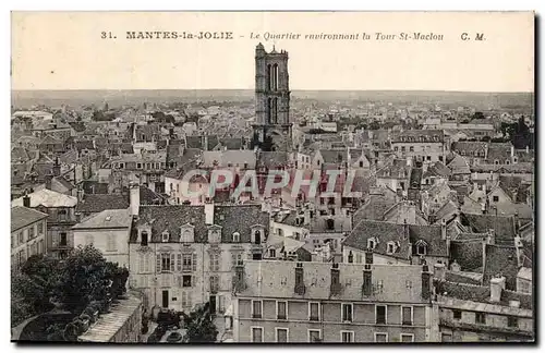 Cartes postales Mantes la Jolie Le Quartier environnant St Maclou