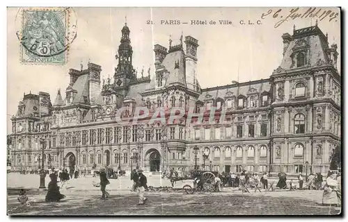 Cartes postales Paris Hotel de Ville