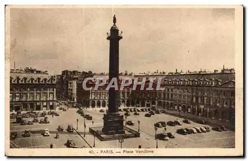 Cartes postales Paris Place Vendome