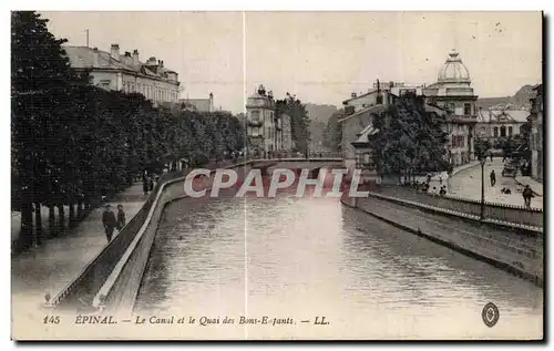 Cartes postales Epinal Le Canel et le Quai des Bons Eatants