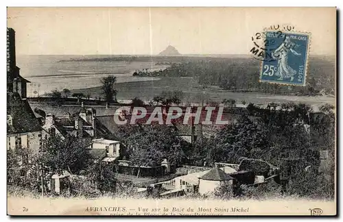 Ansichtskarte AK Avranches Vue sur la Baie du Mont Saint Michel Prise de La Place de la Sour